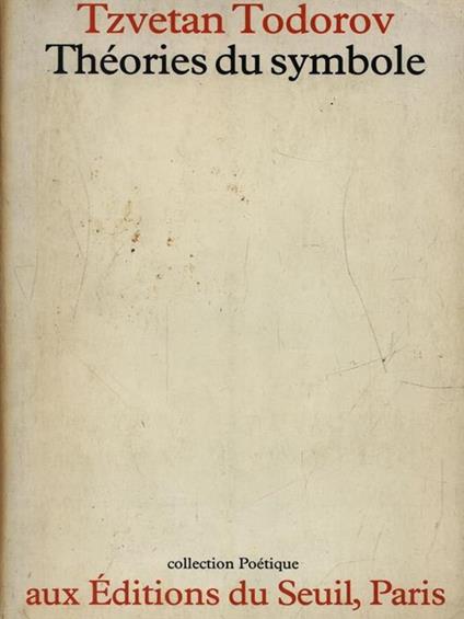 Théories du symbole - Tzvetan Todorov - copertina