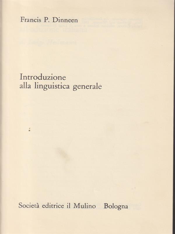 Introduzione alla linguistica generale