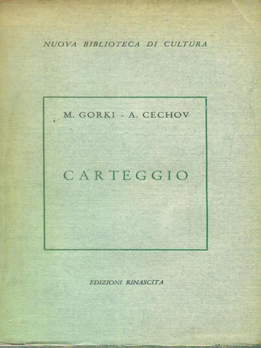 Carteggio - M. Gorki - copertina