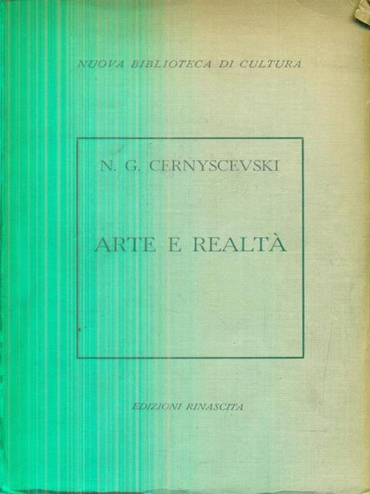 Arte e realtà - N. G. Cernyscevski - copertina