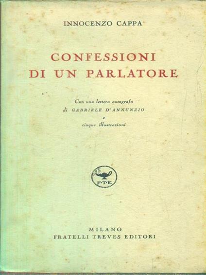 Confessioni di un parlatore - Innocenzo Cappa - copertina