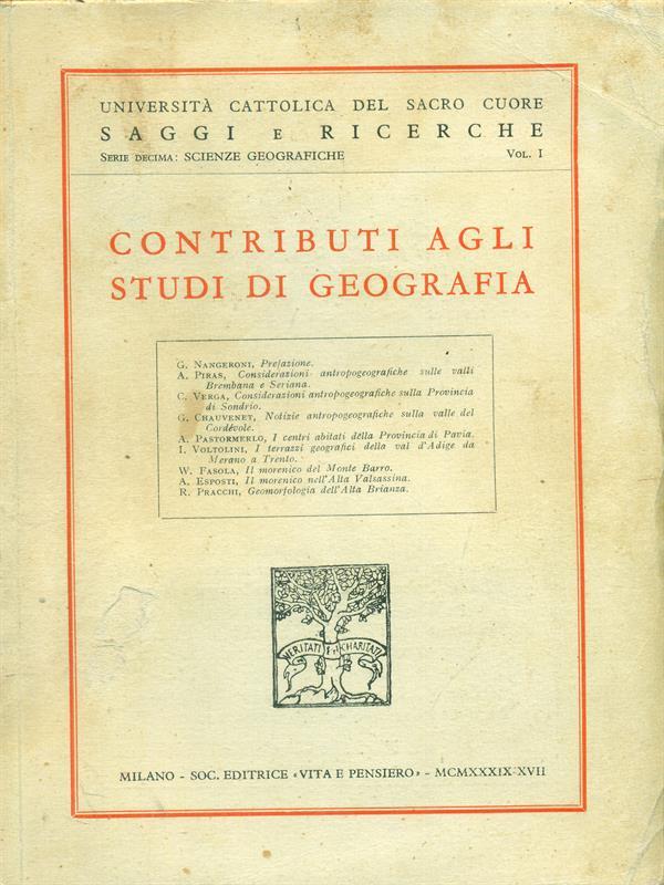Contributi agli studi di geografia