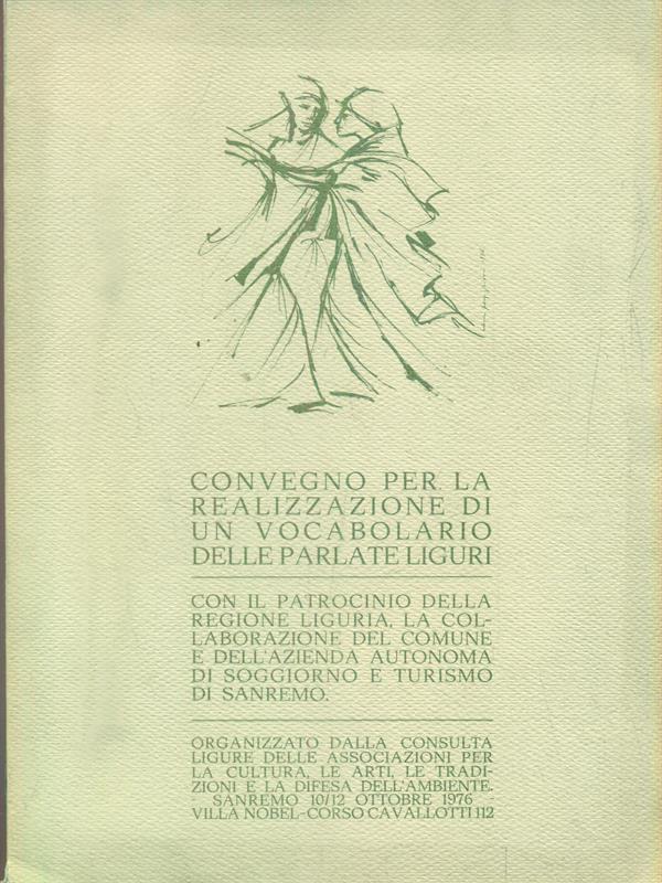 Convegno per la realizzazione di un vocabolario delle parlate liguri