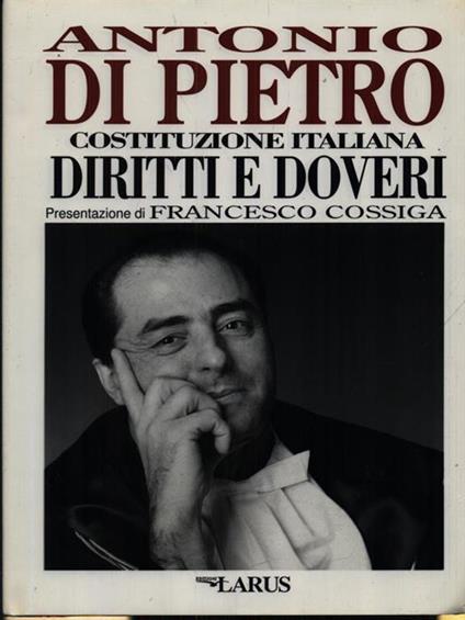Costituzione italiana dei diritti e doveri - Antonio Di Pietro - copertina
