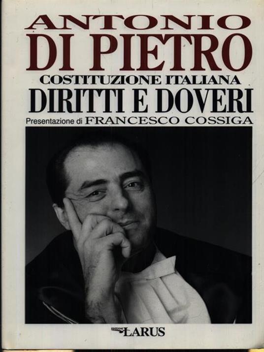 Costituzione italiana dei diritti e doveri - Antonio Di Pietro - copertina