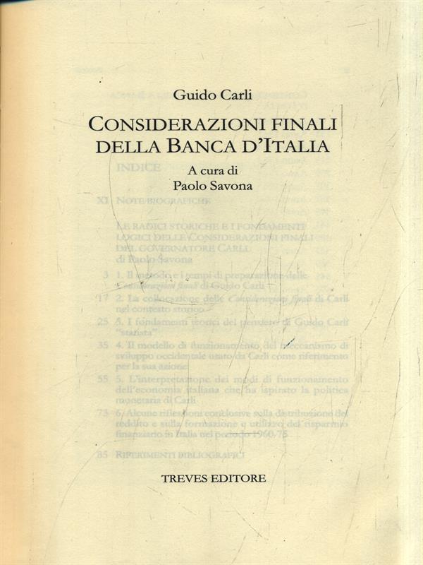 Considerazioni finali della Banca d'Italia