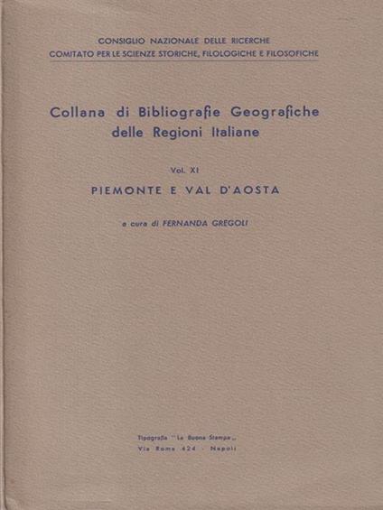 Piemonte e Val D'Aosta - Fernanda (a cura di) Gregoli - copertina