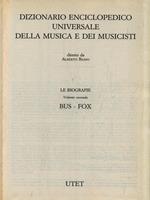 Dizionario della musica e dei musicisti. Le biografie II VUS-FOX