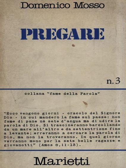 Pregaree - Domenico Mosso - copertina