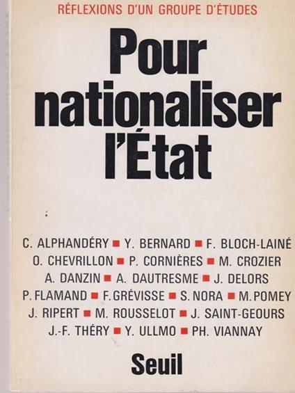 Pour nationaliser l'etat -   - copertina