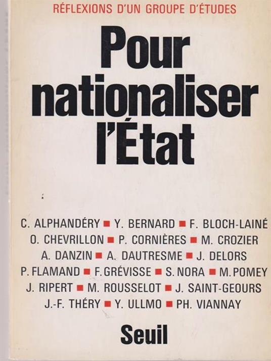 Pour nationaliser l'etat -   - copertina
