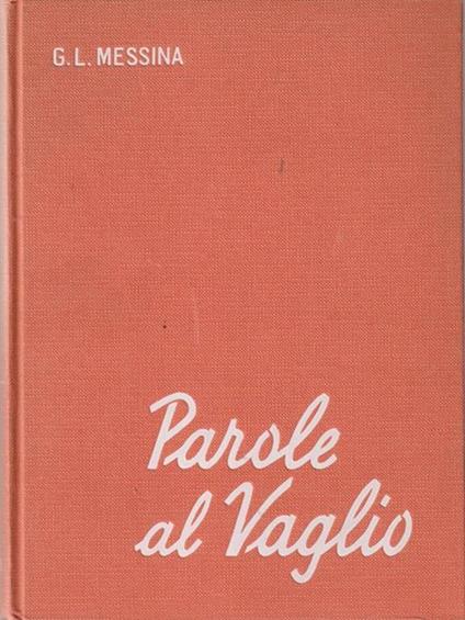 Parole al vaglio - G. Messina - copertina