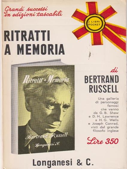 Ritratti a memoria - Bertrand Russell - copertina