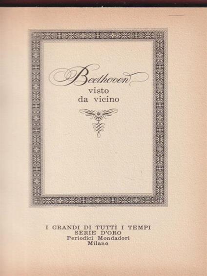 Beethoven visto da vicino - copertina