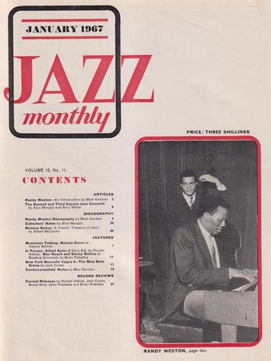   Jazz monthly vol. 12 n. 11 Gennaio 1967 - copertina