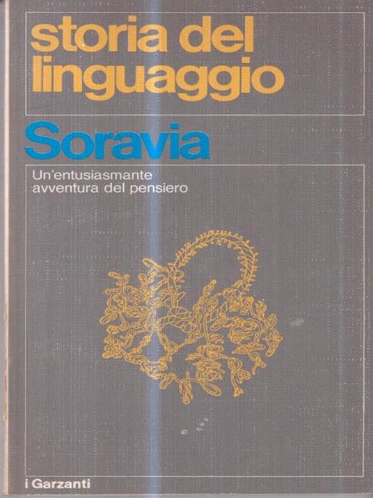   Storia del linguaggio - Giulio Soravia - copertina