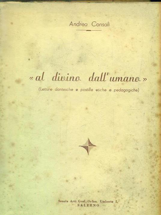 Al divino dall'umano - Andrea Consoli - copertina