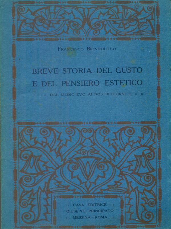   Breve storia del gusto e del pensiero estetico