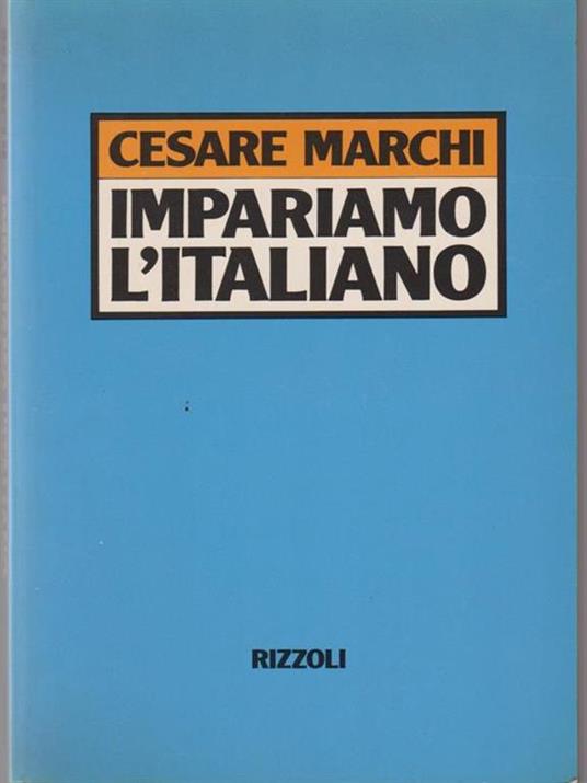   Imparare l'italiano - Cesare Marchi - copertina