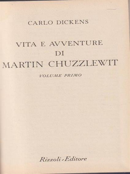   Martin Chuzzlewit vol.1 - Charles Dickens - copertina