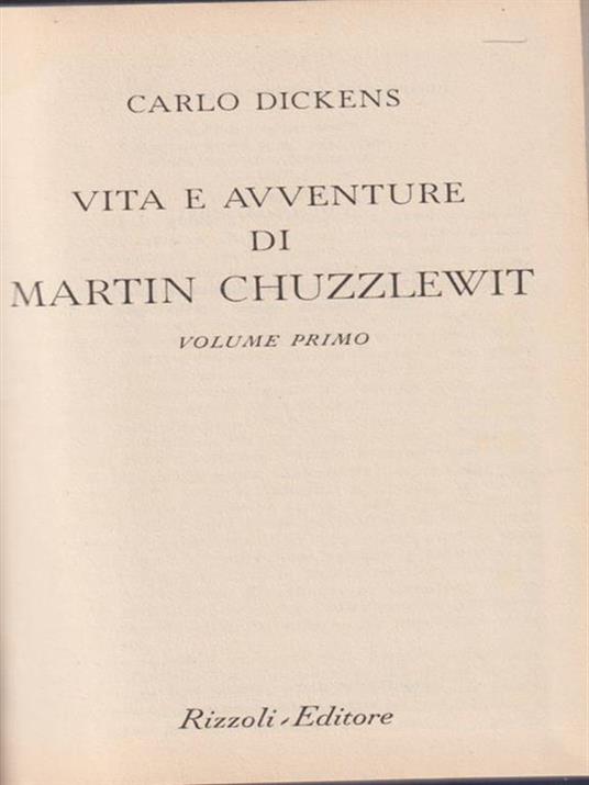   Martin Chuzzlewit vol.1 - Charles Dickens - copertina