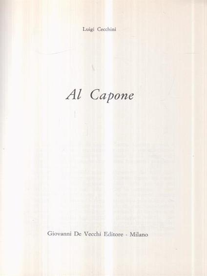   Al Capone - Luigi Cecchini - copertina