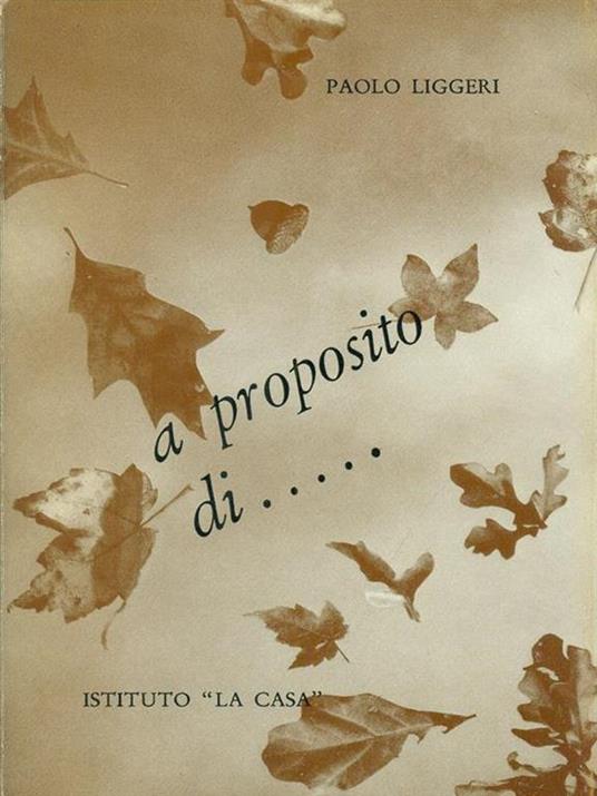 A proposito di... - Paolo Liggeri - copertina