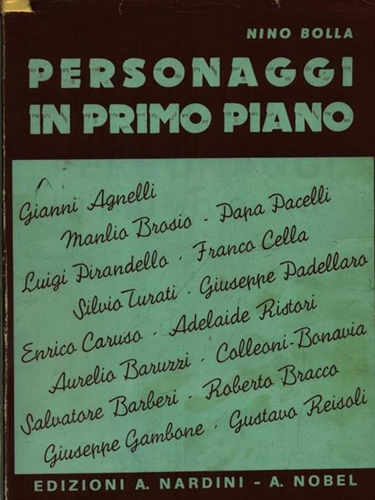   Personaggi in primo piano - Nino Bolla - copertina