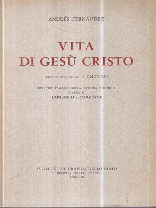   Vita di Gesù Cristo - Andres Fernandez - copertina