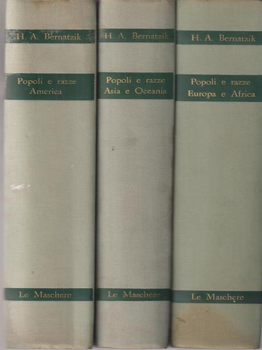   Razze e popoli 3voll - Hugo A. Bernatzik - copertina