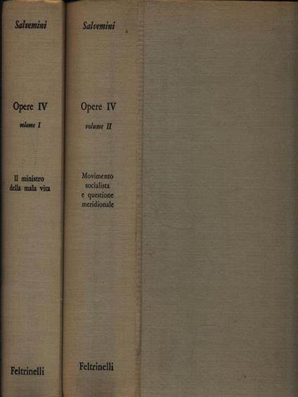 Opere IV - Volume I e II - Gaetano Salvemini - copertina