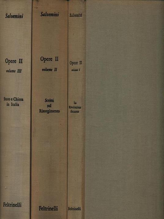   Opere II - Volume I-II-III - Gaetano Salvemini - copertina