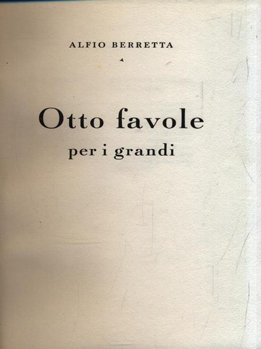   Otto favole per i grandi - Alfio Berretta - copertina