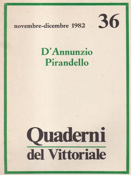   D'Annunzio Pirandello - copertina