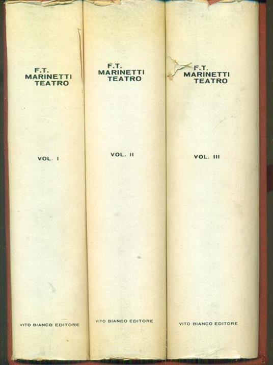 Teatro 3 vv - Filippo Tommaso Marinetti - copertina