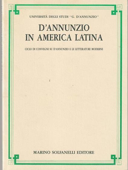   D'Annunzio in America Latina - copertina