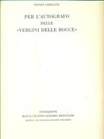   Per l'autografo delle Vergini delle rocce