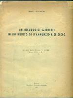 Un ricordo di Michetti in un inedito di D'Annunzio a De Cecco. estratto