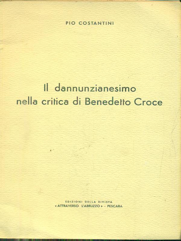 il dannunziano nella critica di Benedetto Croce