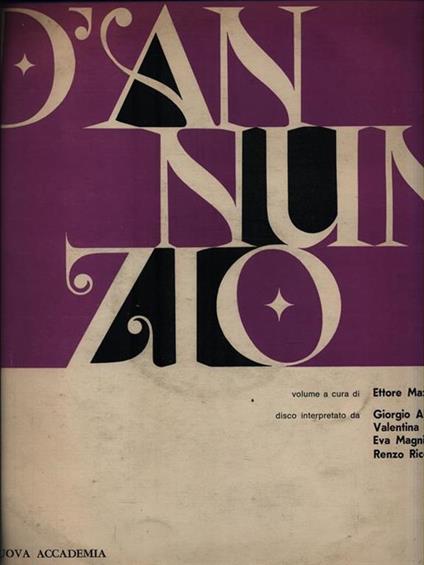   Discolibro N. 23: D'Annunzio - Ettore Mazzali - copertina