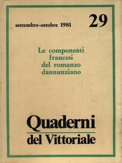   Quaderni del Vittoriale - Anno V N. 29/Settembre-Ottobre 1981 - copertina