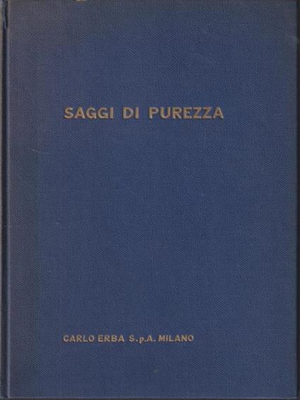 Saggi di purezza - copertina