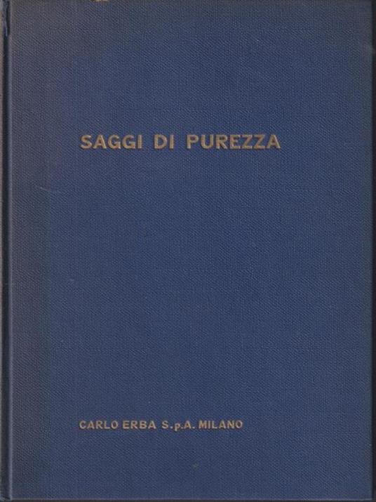 Saggi di purezza - copertina
