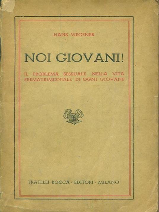 Noi giovani! - Hans Wegener - copertina