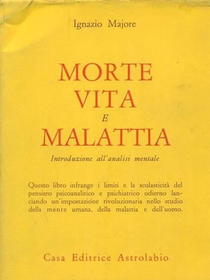 Morta vita e malattia - Ignazio Majore - copertina