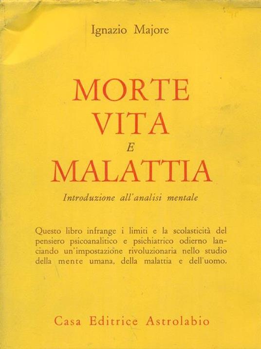 Morta vita e malattia - Ignazio Majore - copertina
