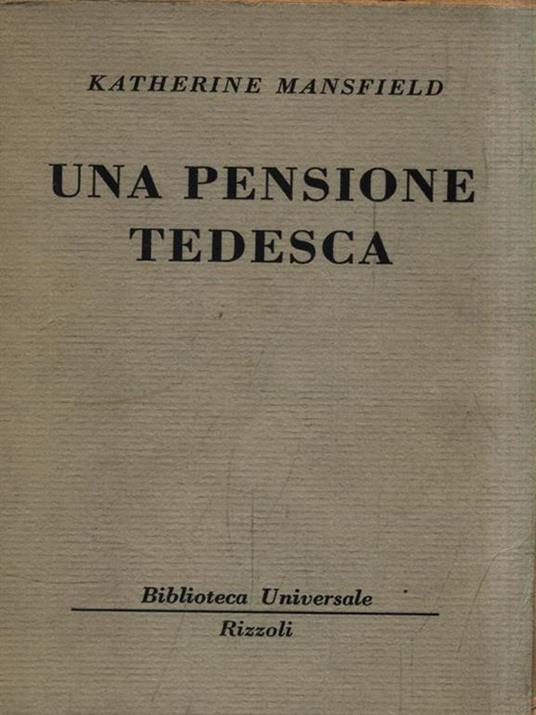 Una pensione tedesca - Katherine Mansfield - copertina