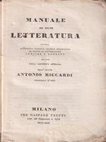   Manuale di ogni letteratura