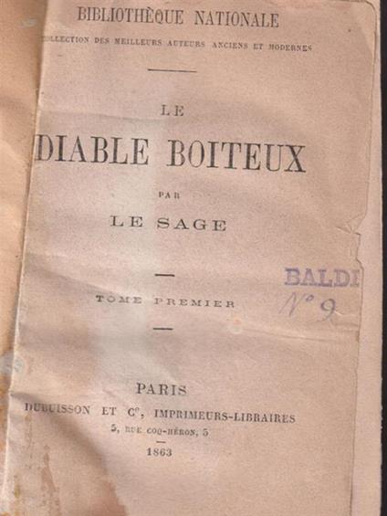 Le diable boiteux - Le Sage - copertina