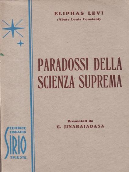   Paradossi dell scienza suprema - Ekiphas Levi - copertina